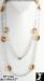 Necklace: Long Art Glass Bead Chain Necklace Earrings Set
