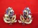 Signed Lisner Dainty Purple AB Rhinestone Clip on Earrings