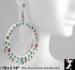 Earrings: Lucite Plastic Pastel Rhinestone Hoop Earrings