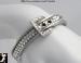 Rhinestone Bracelet: Clear Rhinestone Belt Hinged Bangle