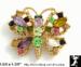 Butterfly Pin: Multicolor Rhinestone Butterfly Brooch Pin GT