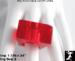 Lucite Ring: Vintage Lucite Mod Ring, Red Lucite Ring