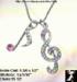 Musical Note Necklace: Treble Clef, 8th Note Necklace Pastel