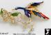 Bird Pin: Rhinestone Enamel Bird Pin, Bird Brooch Jewelry
