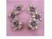 Vintage Lavender & Purple Flower Clip on Earrings