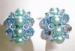 Beautiful Blue Faceted Crystal Earrings