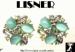 Lisner Earrings: Vintage Mint Sim. Moonstone RS Earrings