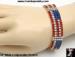 Flag Bracelet: Patriotic Rhinestone American Flag Stretch GT