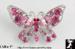Butterfly Pin: Filigree Butterfly Brooch Rhinestone Pink