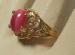 Faux Pink Star Sapphire Ring
