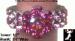 Stretch Ring: Rhinestone Daisy Stretch Ring Shades of Pink