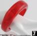 Red Lucite Bangle Bracelet: Chunky Red Acrylic Bangle