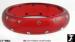 Lucite Rhinestone Bangle: Red Lucite Acrylic Plastic Bangle