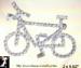 Bicycle Pin: Rhinestone Bicycle Brooch, Bicycle Jewelry Pins