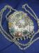 Tribal Amulet Purse Colorful Agate Stones Pewter Style Neckl