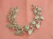 Pretty Silver Tone Vintage Heart Leaf Big Bracelet