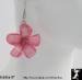Flower Earrings: Pink Lucite Rhinestone Daisy Flower Earring