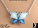 Butterfly Pendant Necklace: Blue  Lucite Butterfly Necklace