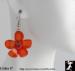 Flower Earrings: Orange Lucite Daisy Flower Earring