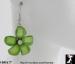 Flower Earrings: Green Lucite Daisy Flower Earring