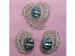 Signed Sarah Coventry Silver Tone/ Gun Metal  Brooch & Clips