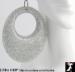 Lucite Hoop Earrings: Lucite Silver Glitter Hoop Earrings