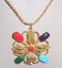 Filigree and Gemstone Pendant Necklace