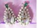 Vintage Signed Art  Fruit White Aurora Borealis Earrings