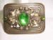 Victorian Deep Green Rhinestone Sash Brooch