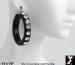 Earrings: Black Plastic Rhinestone Hoop Earrings