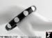 Bangle Bracelet: Plastic Black White Polka Dot Bangle