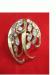 Signed BSK Vintage Clear Rhinestones in Gold Tone Brooch/Pin