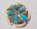 Capri Chunky Turquoise Brooch