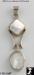 Pendant: Sterling Silver Mother of Pearl MOP Pendant Vintage