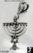 Sterling Charm: Menorah Star of David Sterling Silver Charm
