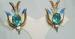 Coro Enamel Blue Bird Earrings
