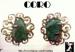 Coro Earrings: Vintage Coro Jade Earrings, Coro Jewelry