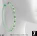 Lucite Rhinestone Hoop Earrings; Mint Green Plastic Earrings