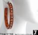 Leopard Print Plastic Rhinestone Hoop Earrings