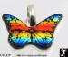 Butterfly Pendant: Dichroic Glass Sterling Silver Butterfly