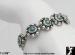 Bracelet: Turquoise Enamel Silver Tone Magnetic Bracelet