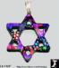 Star of David: Dichroic Glass Star of David Pendant Sterling
