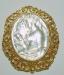 Pearlized Glass Cameo - Reading Woman