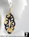 Earrings: Simulated Carved Tortoise Shell Drop Earrings