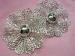 Silver Tone Huge Lacy Earrings Signed Sarah Coventry