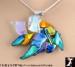 Dichroic Glass Pendant: Art Glass Sterling Silver Pendant