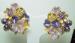 BeauJewels Lavender and Purple Rhinestone Earrings