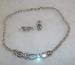 Classic Silvertone and Rhinestone Necklace