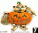Halloween Pin: Halloween Cat Trick or Treat  Pumpkin Pin