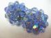 Vintage Dainty Blue Wired Aurora Borealis Crystal Earring